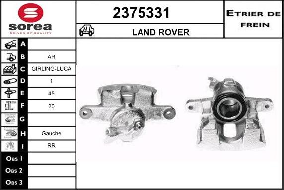 EAI 2375331 - Тормозной суппорт autosila-amz.com