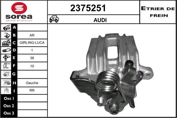 EAI 2375251 - Тормозной суппорт autosila-amz.com