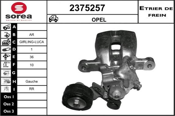 EAI 2375257 - Тормозной суппорт autosila-amz.com