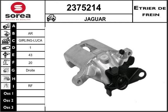 EAI 2375214 - Тормозной суппорт autosila-amz.com