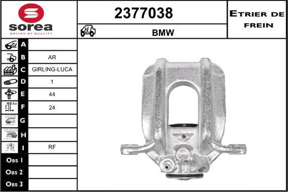 EAI 2377038 - Тормозной суппорт autosila-amz.com