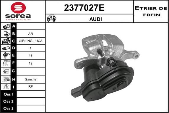 EAI 2377027E - Тормозной суппорт autosila-amz.com