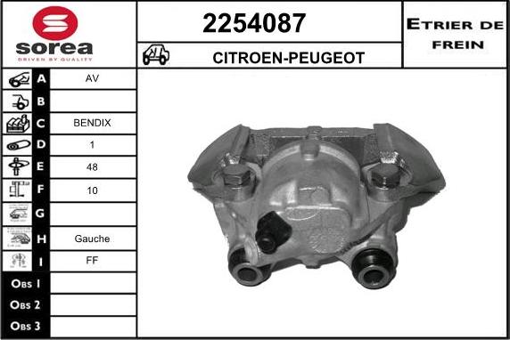 EAI 2254087 - Тормозной суппорт autosila-amz.com