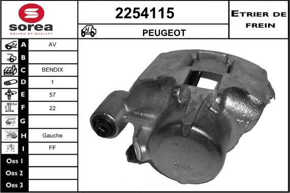 EAI 2254115 - Тормозной суппорт autosila-amz.com