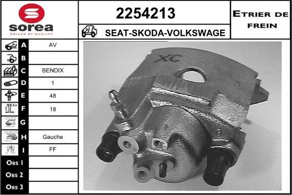 EAI 2254213 - Тормозной суппорт autosila-amz.com