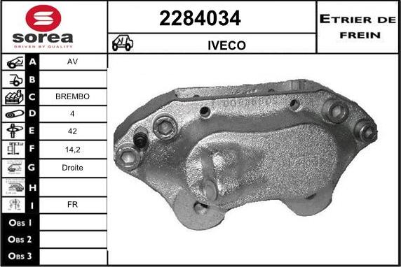 EAI 2284034 - Тормозной суппорт autosila-amz.com