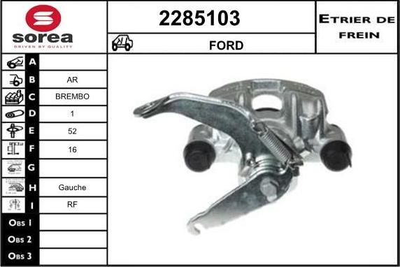 EAI 2285103 - Тормозной суппорт autosila-amz.com