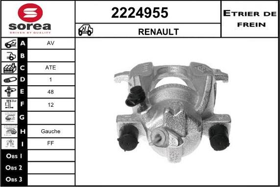 EAI 2224955 - Тормозной суппорт autosila-amz.com