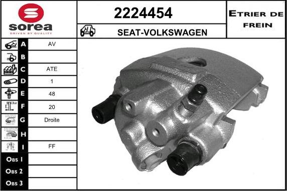 EAI 2224454 - Тормозной суппорт autosila-amz.com