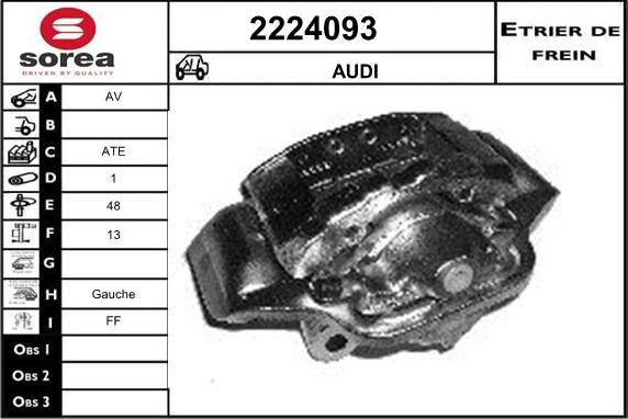 EAI 2224093 - Тормозной суппорт autosila-amz.com