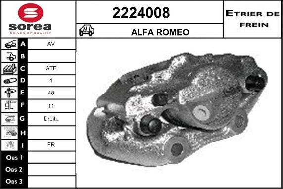 EAI 2224008 - Тормозной суппорт autosila-amz.com