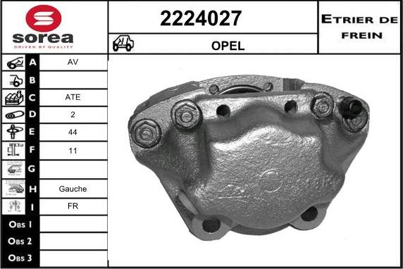 EAI 2224027 - Тормозной суппорт autosila-amz.com