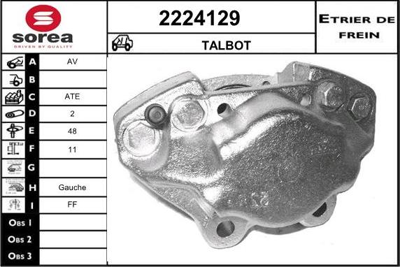 EAI 2224129 - Тормозной суппорт autosila-amz.com