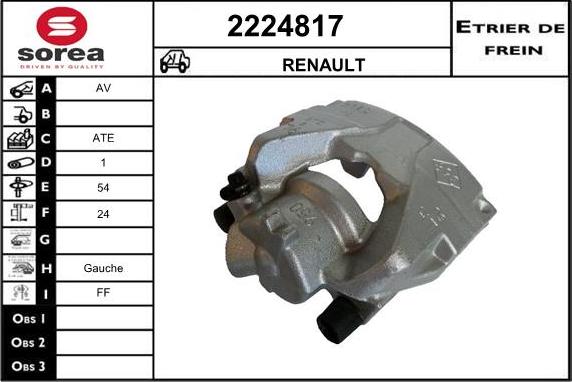 EAI 2224817 - Тормозной суппорт autosila-amz.com