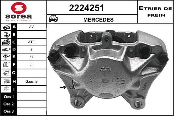 EAI 2224251 - Тормозной суппорт autosila-amz.com