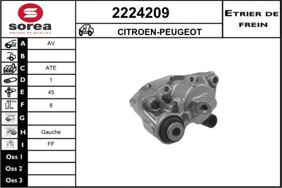 EAI 2224209 - Тормозной суппорт autosila-amz.com