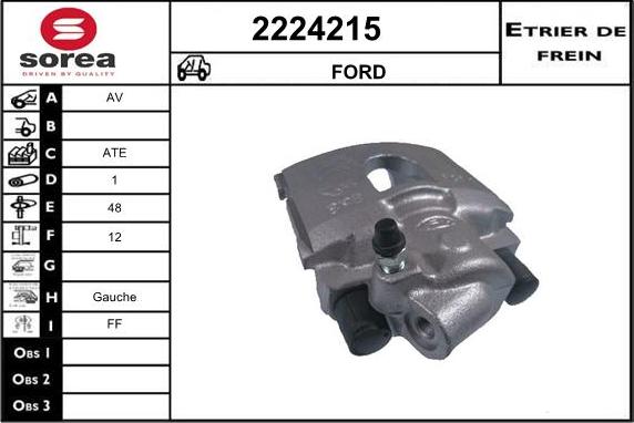 EAI 2224215 - Тормозной суппорт autosila-amz.com