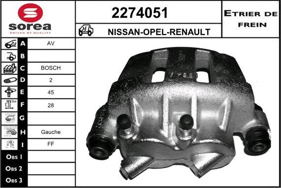 EAI 2274051 - Тормозной суппорт autosila-amz.com