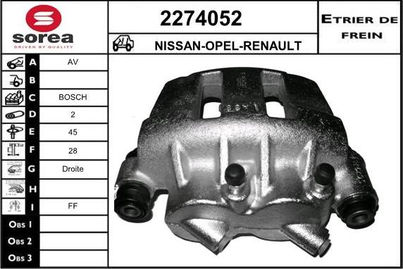 EAI 2274052 - Тормозной суппорт autosila-amz.com