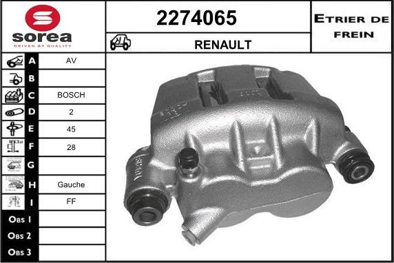 EAI 2274065 - Тормозной суппорт autosila-amz.com