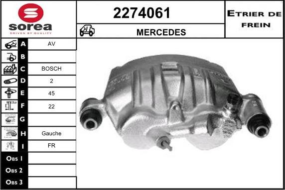 EAI 2274061 - Тормозной суппорт autosila-amz.com