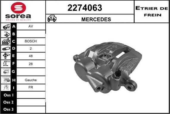 EAI 2274063 - Тормозной суппорт autosila-amz.com