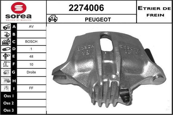 EAI 2274006 - Тормозной суппорт autosila-amz.com