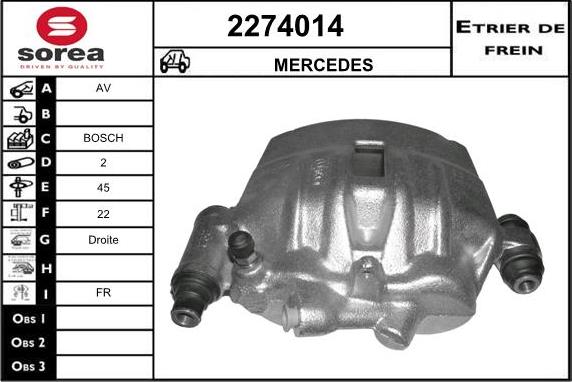 EAI 2274014 - Тормозной суппорт autosila-amz.com