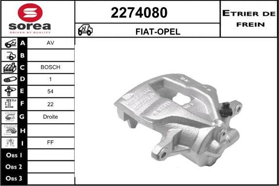 EAI 2274080 - Тормозной суппорт autosila-amz.com