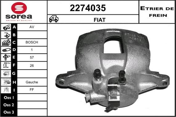 EAI 2274035 - Тормозной суппорт autosila-amz.com