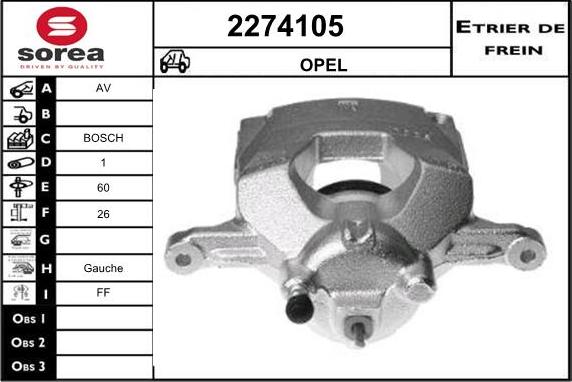 EAI 2274105 - Тормозной суппорт autosila-amz.com