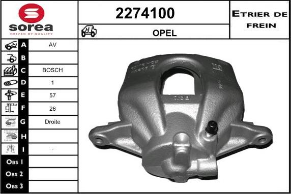 EAI 2274100 - Тормозной суппорт autosila-amz.com