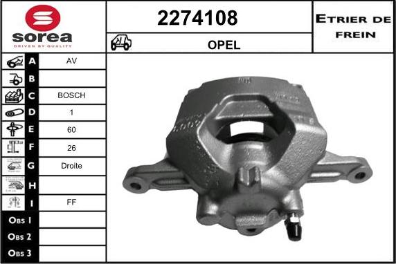 EAI 2274108 - Тормозной суппорт autosila-amz.com