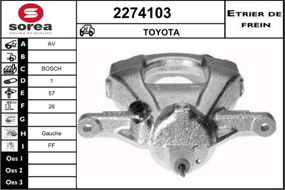 EAI 2274103 - Тормозной суппорт autosila-amz.com