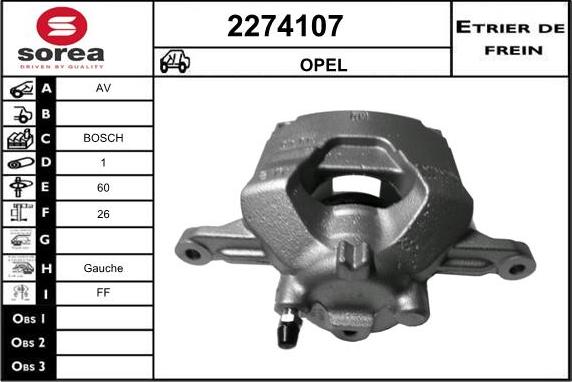 EAI 2274107 - Тормозной суппорт autosila-amz.com