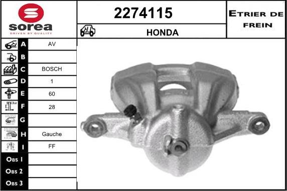 EAI 2274115 - Тормозной суппорт autosila-amz.com