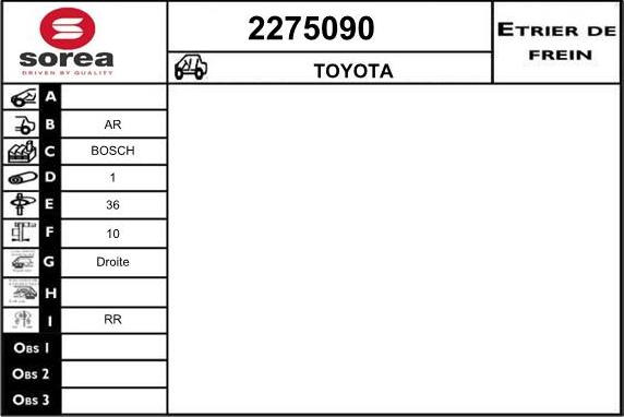 EAI 2275090 - Тормозной суппорт autosila-amz.com