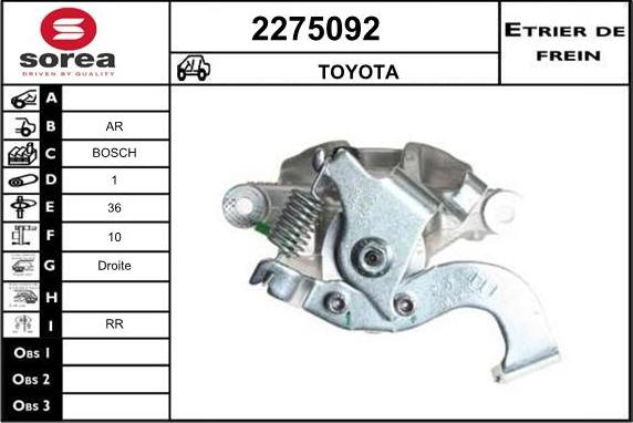 EAI 2275092 - Тормозной суппорт autosila-amz.com