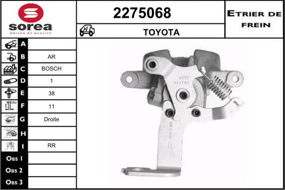 EAI 2275068 - Тормозной суппорт autosila-amz.com