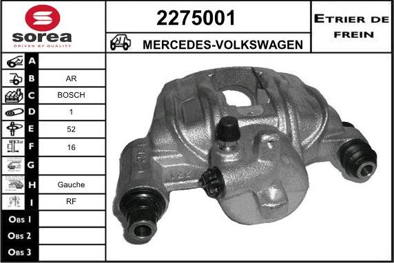 EAI 2275001 - Тормозной суппорт autosila-amz.com