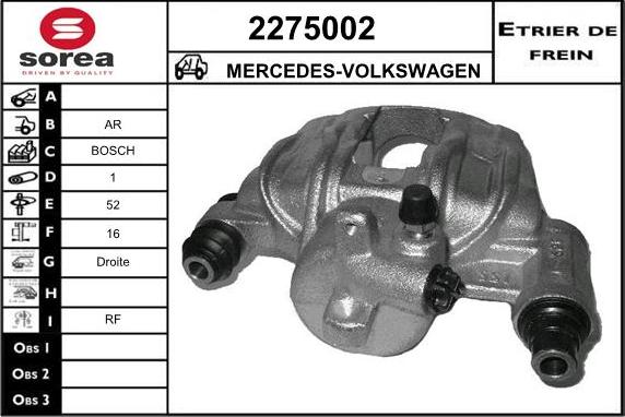 EAI 2275002 - Тормозной суппорт autosila-amz.com