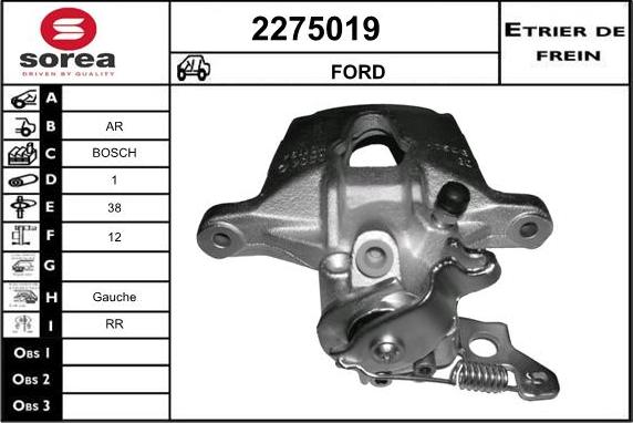 EAI 2275019 - Тормозной суппорт autosila-amz.com