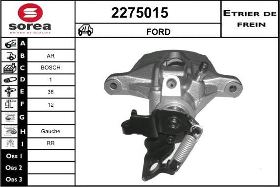 EAI 2275015 - Тормозной суппорт autosila-amz.com