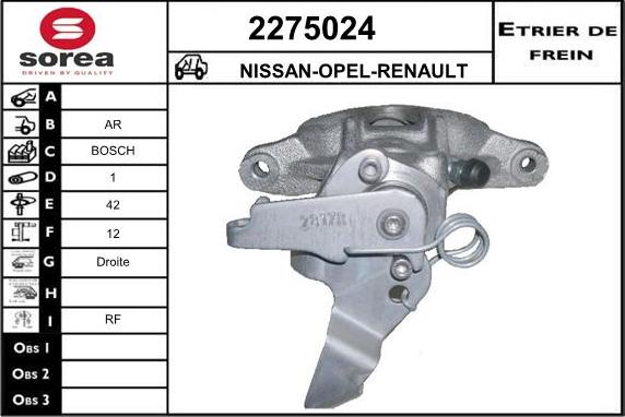 EAI 2275024 - Тормозной суппорт autosila-amz.com