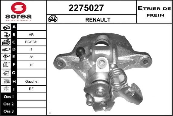 EAI 2275027 - Тормозной суппорт autosila-amz.com