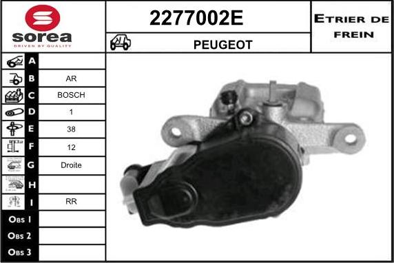 EAI 2277002E - Тормозной суппорт autosila-amz.com