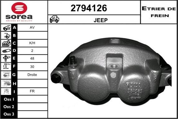 EAI 2794126 - Тормозной суппорт autosila-amz.com