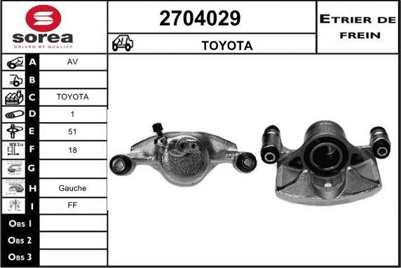 EAI 2704029 - Тормозной суппорт autosila-amz.com