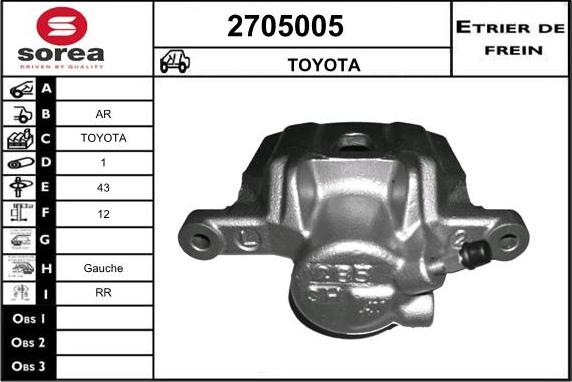 EAI 2705005 - Тормозной суппорт autosila-amz.com