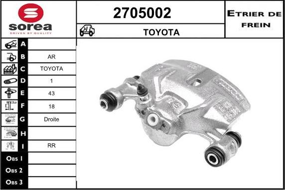 EAI 2705002 - Тормозной суппорт autosila-amz.com